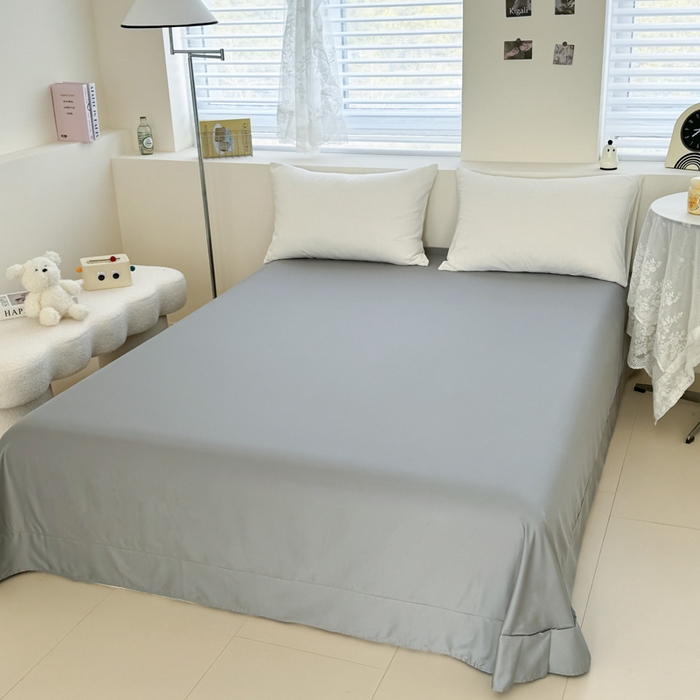 91家纺网 家纺一手货源 找家纺 艾迪尚家纺 2025新款A类纯色双拼长绒棉纯棉刺绣系列单品被套 被套单件（有单品 可定制） 粉灰谧语