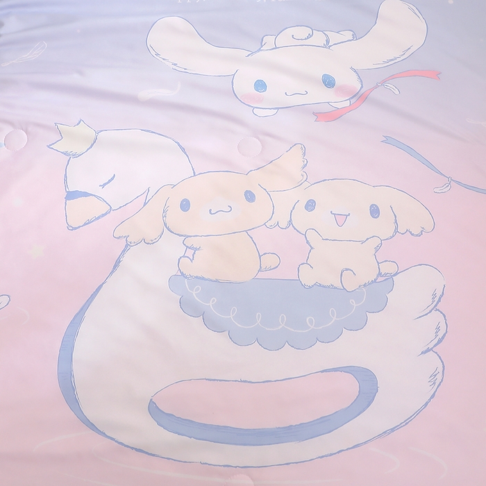 91家纺网 家纺一手货源 找家纺 2025新款三丽鸥正版授权库洛米儿童大版夏被夏凉被凉感天丝空调被夏凉被幼儿园午睡凉席夏被三件套 大耳狗-天鹅