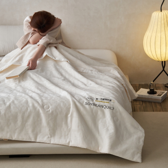 91家纺网 家纺一手货源 找家纺 （总）A+爱家  2025新款全棉水洗棉大豆夏凉 李官奇大豆纤维空调被芯原棉薄被子