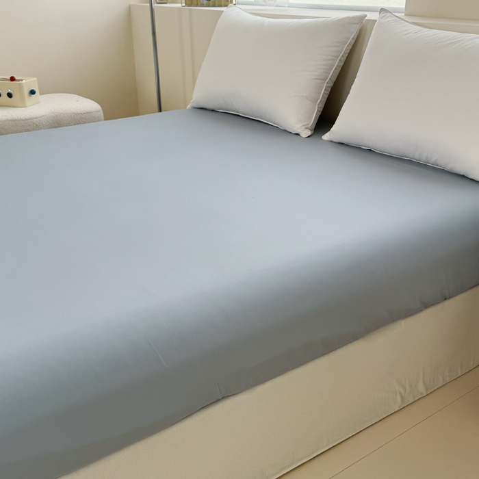 91家纺网 家纺一手货源 找家纺 艾迪尚家纺 2025新款A类纯色双拼长绒棉纯棉刺绣系列单品床笠 床笠单件（有单品 可定制） 杏灰双韵