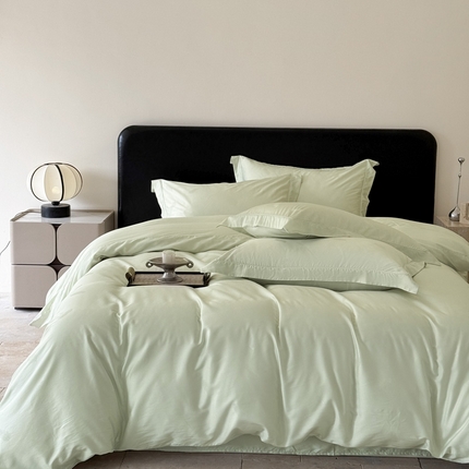 莱豫家纺 2025新款天丝棉提花四件套 克莱尔绿