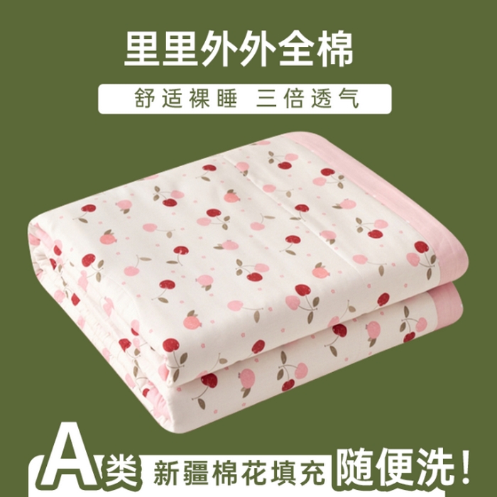 91家纺网 家纺一手货源 找家纺 （总）维洋家纺 2025新款里外全棉印花棉花夏凉被