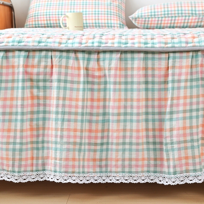 91家纺网 家纺一手货源 找家纺 （总）乐逸家纺 2025新品全棉色织床裙