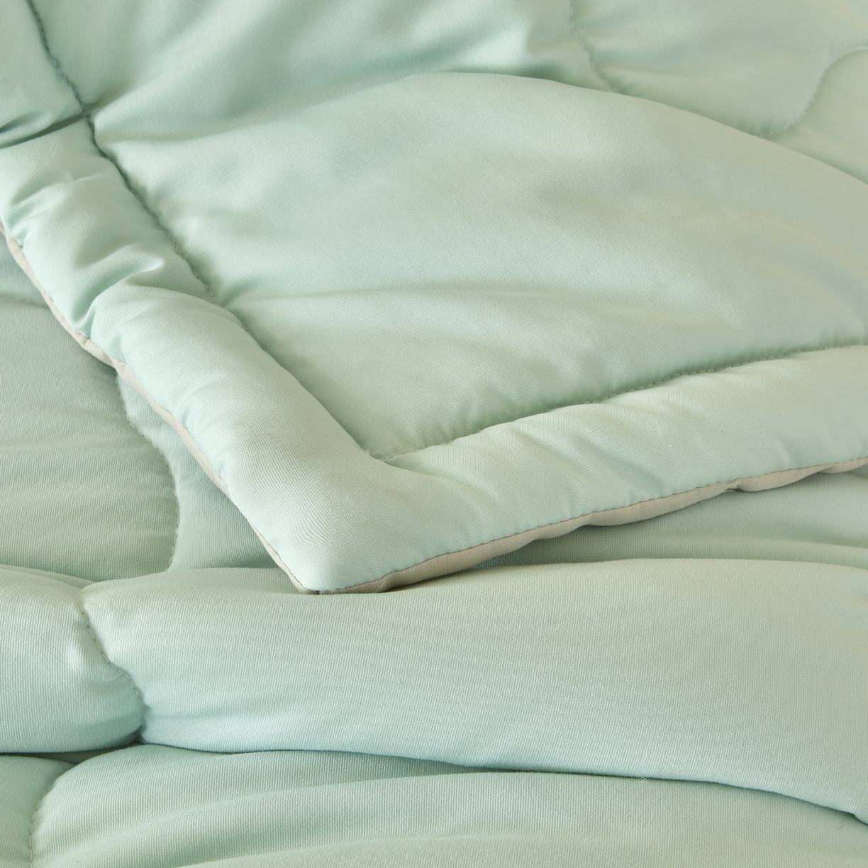 91家纺网 家纺一手货源 找家纺 易博家纺 2025新款格子纯色水洗棉无印风百分百新疆棉花夏被夏凉被被子被芯 冰激凌绿