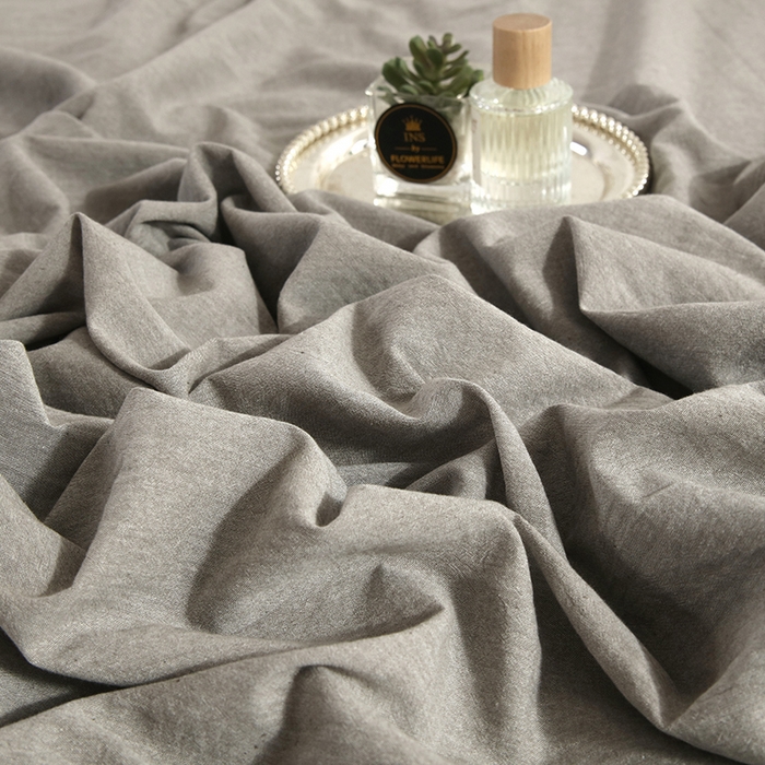 91家纺网 家纺一手货源 找家纺 恋之语 2025新款全棉纯棉色织被套单品单被套被套单件 冰山灰