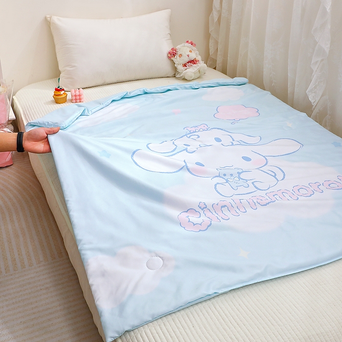 91家纺网 家纺一手货源 找家纺 2025新款三丽鸥正版授权库洛米儿童大版夏被夏凉被凉感天丝空调被夏凉被幼儿园午睡凉席夏被三件套 大耳狗-宝贝