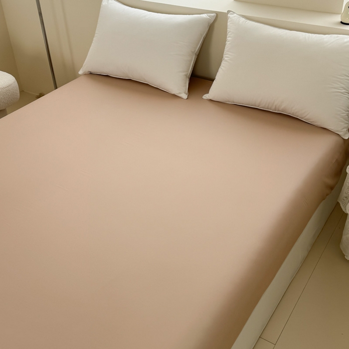 91家纺网 家纺一手货源 找家纺 艾迪尚家纺 2025新款A类纯色双拼长绒棉纯棉刺绣系列单品床笠 床笠单件（有单品 可定制） 灰杏谧境