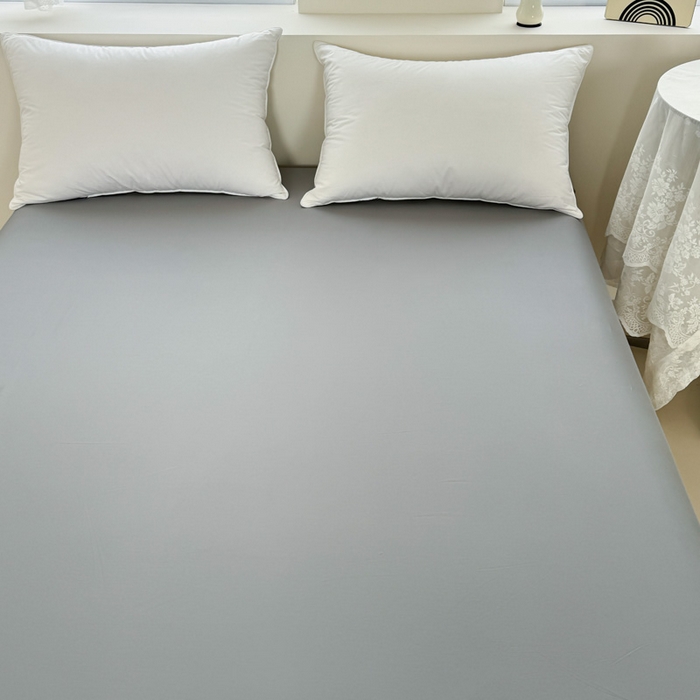 91家纺网 家纺一手货源 找家纺 艾迪尚家纺 2025新款A类纯色双拼长绒棉纯棉刺绣系列单品床笠 床笠单件（有单品 可定制） 粉灰谧语