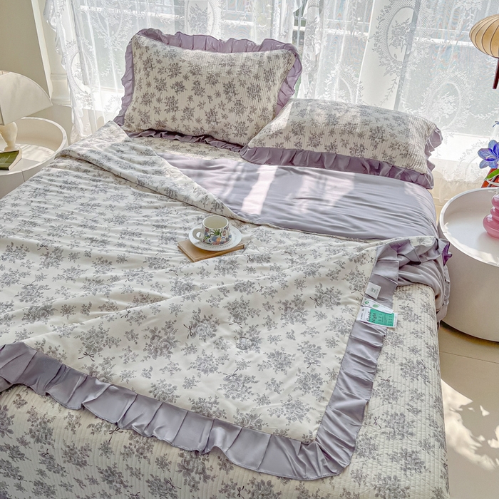 91家纺网 家纺一手货源 找家纺 （总）慕晨 2025新品天丝莫代尔夏被床盖四件套天丝夏凉被直播热款夏被四件套