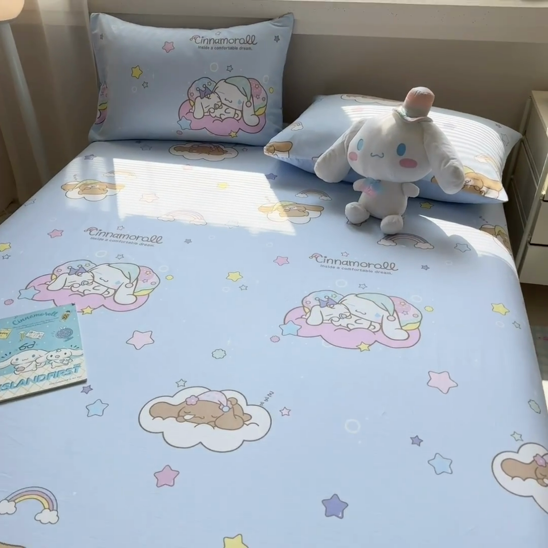 91家纺网 家纺一手货源 找家纺 （总）呗旺鹿 2025新款正版三丽鸥全棉13372单品床单