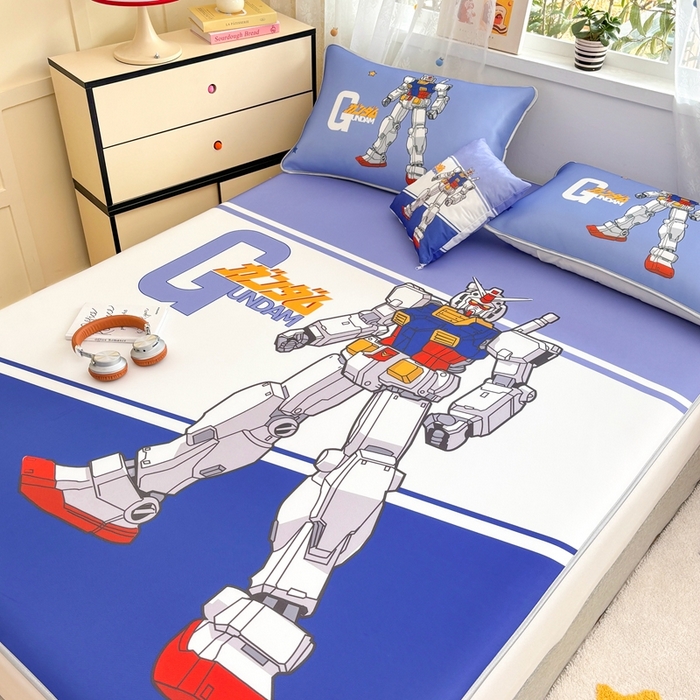 91家纺网 家纺一手货源 找家纺 ds生活馆 2025新款大版卡通牛奶丝凉席变形金刚