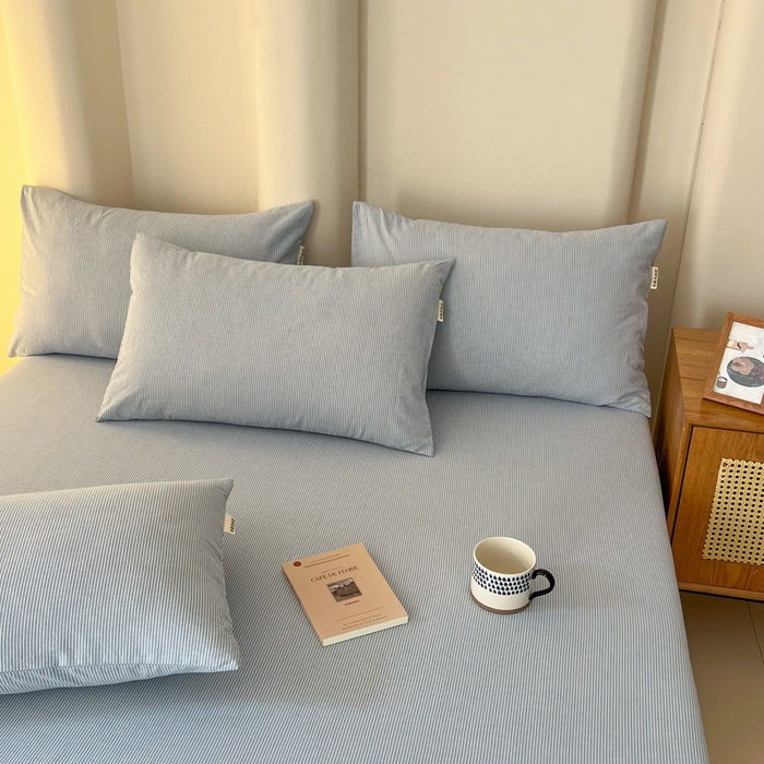 91家纺网 家纺一手货源 找家纺 恋之语 2025新款全棉纯棉色织床笠单品单床笠床笠单件 简约芳菲