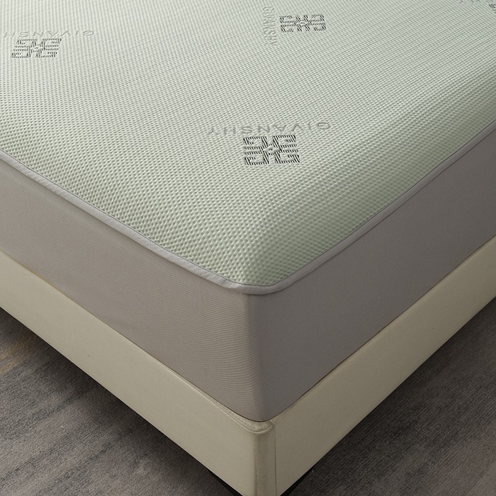 91家纺网 家纺一手货源 找家纺 绒多多 2025新款A类凉感冰豆豆席子凉席床笠款 薄荷绿