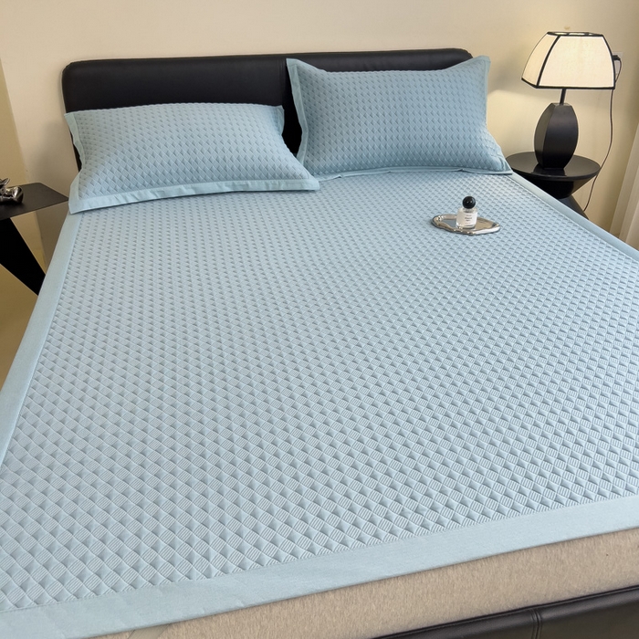 91家纺网 家纺一手货源 找家纺 （总）席世家 2025新款凉感席冰豆豆席子三套件凉席床笠