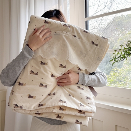 91家纺网 家纺一手货源 找家纺 （总）暖生活 2025新款60支全棉单层纱大豆被