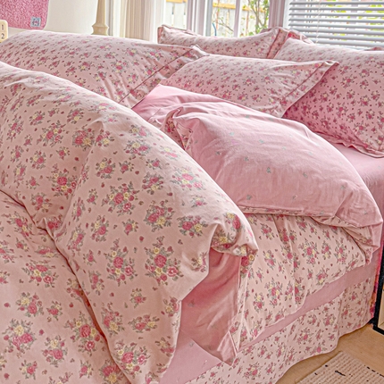 优选良品 2025新款全棉纯棉一字绣四件套系列 甜美梦境