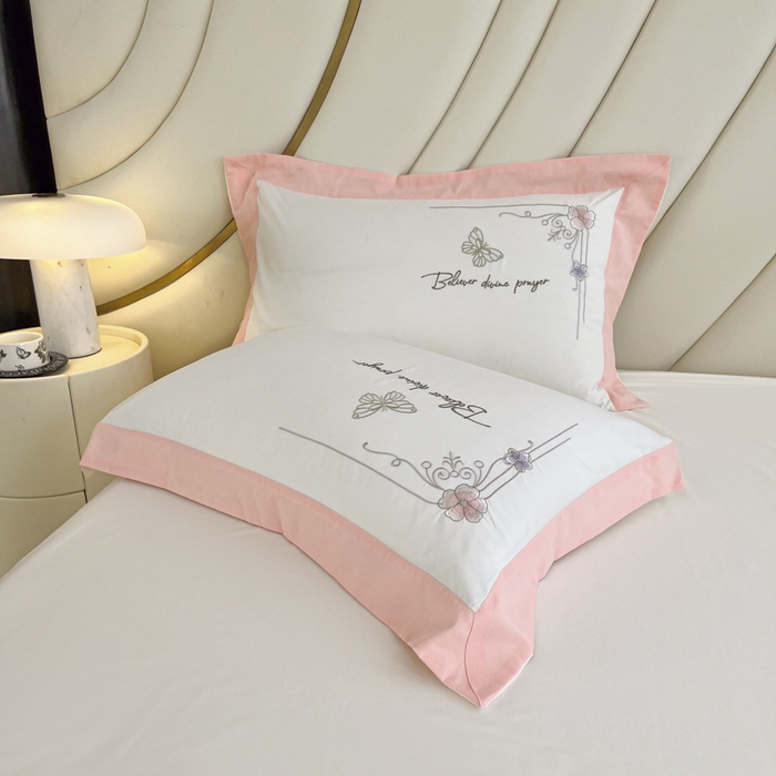 91家纺网 家纺一手货源 找家纺 恋之语 2025新款水洗棉刺绣四件套-锦绣花 锦绣花-浅玉