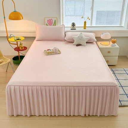 91家纺网 家纺一手货源 找家纺 （总）莱轩席业  2025新款3D凉豆豆床裙款