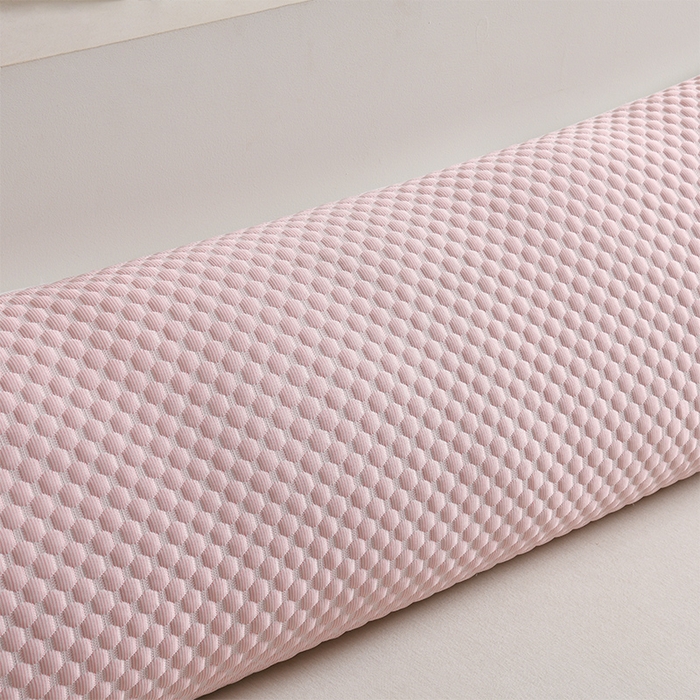 91家纺网 家纺一手货源 找家纺 艾兜坊 2025新款凉豆豆双人枕套 极简-粉