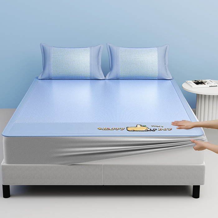 91家纺网 家纺一手货源 找家纺 （总）2025新款斜纹宽柯基凉感冰丝席