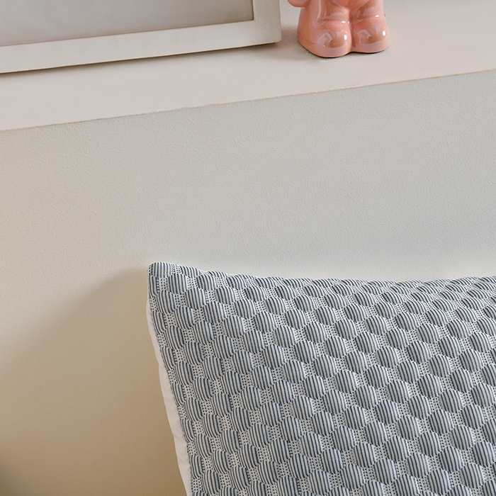 91家纺网 家纺一手货源 找家纺 艾兜坊 2025新款凉豆豆双人枕套 极简-灰