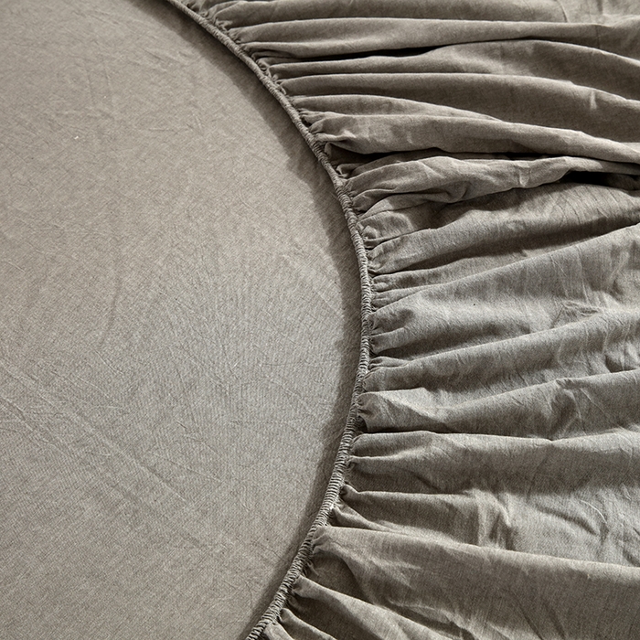 91家纺网 家纺一手货源 找家纺 恋之语 2025新款全棉纯棉色织床笠单品单床笠床笠单件 冰山灰