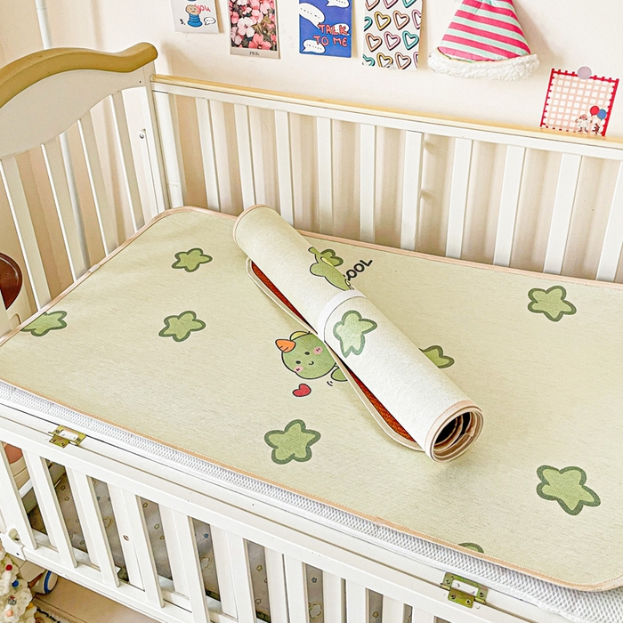 91家纺网 家纺一手货源 找家纺 富馨莱 2025新款幼儿园古藤席冰丝席双面可用儿童凉席双面凉感 独角龙