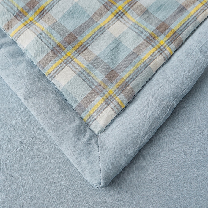 91家纺网 家纺一手货源 找家纺 恋人优选 2025新款纯棉色织水洗夏被 莫妮兰