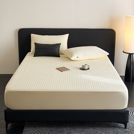 Mr.pig猪先生水洗棉 2025新款天丝莱赛尔夹棉床笠夏季凉感冰丝凉席天丝床笠三件套冰丝床罩床垫保护套（可当软凉席） 菱格-爱丽丝仙境