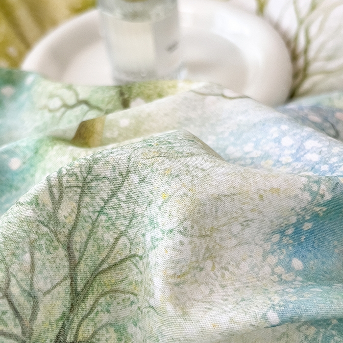 91家纺网 家纺一手货源 找家纺 芃成家纺 2025新款A类莱赛尔天丝棉四件套 冬雪寒香