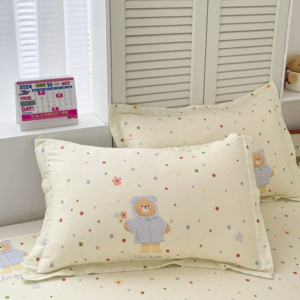 91家纺网 家纺一手货源 找家纺 （总）尚帛 2025新款全棉印花四件套单品系列-单枕套