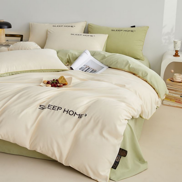 91家纺网 家纺一手货源 找家纺 （总）恋之语 2025新款110克麻绳双拼刺绣单被套