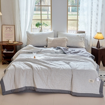 91家纺网 家纺一手货源 找家纺 （总）恋人优选 2025新款纯棉色织水洗夏被