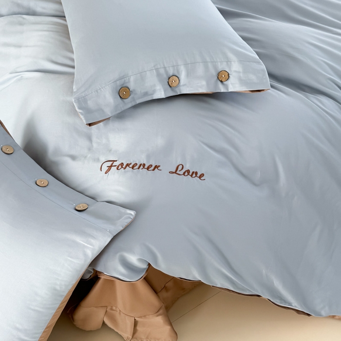 91家纺网 家纺一手货源 找家纺 艾迪尚家纺 2025新款A类纯色双拼长绒棉纯棉刺绣系列单品被套 被套单件（有单品 可定制） 驼韵蓝调