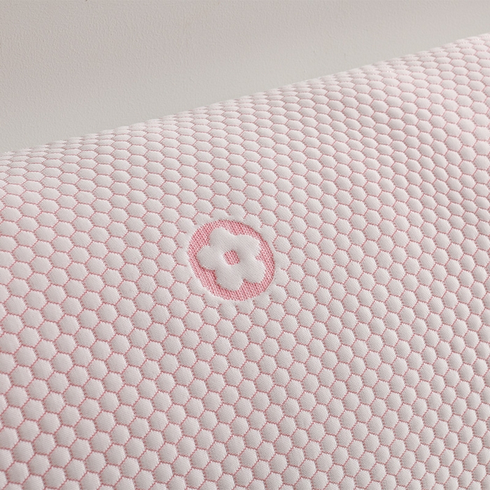 91家纺网 家纺一手货源 找家纺 艾兜坊 2025新款凉豆豆双人枕套 极简小熊-粉