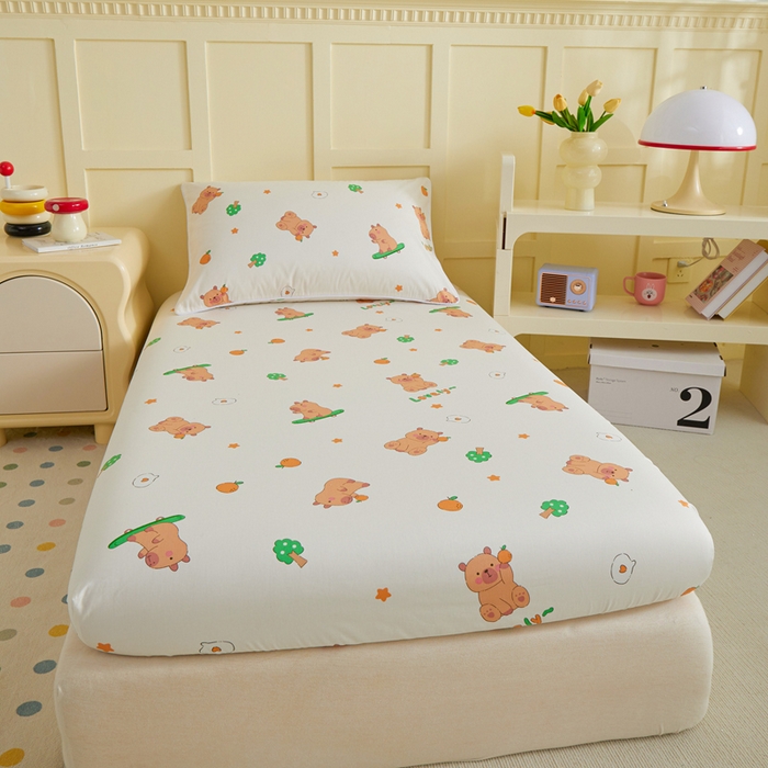 91家纺网 家纺一手货源 找家纺 ds生活馆 2025新款儿童纯棉精梳棉系列单床笠 滑板巴拉