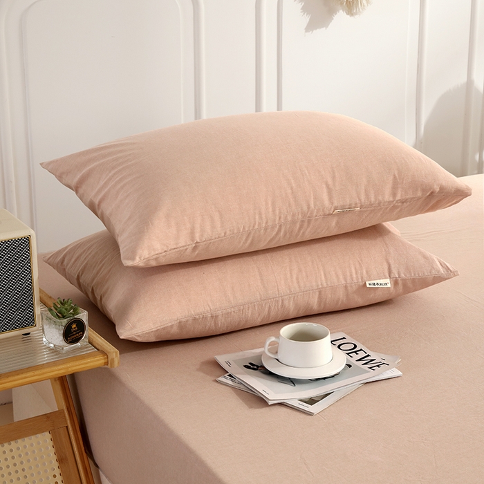 91家纺网 家纺一手货源 找家纺 恋之语家纺 2025新款全棉纯棉色织枕套单品单枕套枕套单件 丽人粉