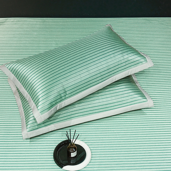 91家纺网 家纺一手货源 找家纺 999家纺 2025新款轻柔丝抗菌冰丝藤凉席（复合三明治款）宽包刺绣冰丝软席藤席 抗菌三明治冰丝藤席冰川-清新绿