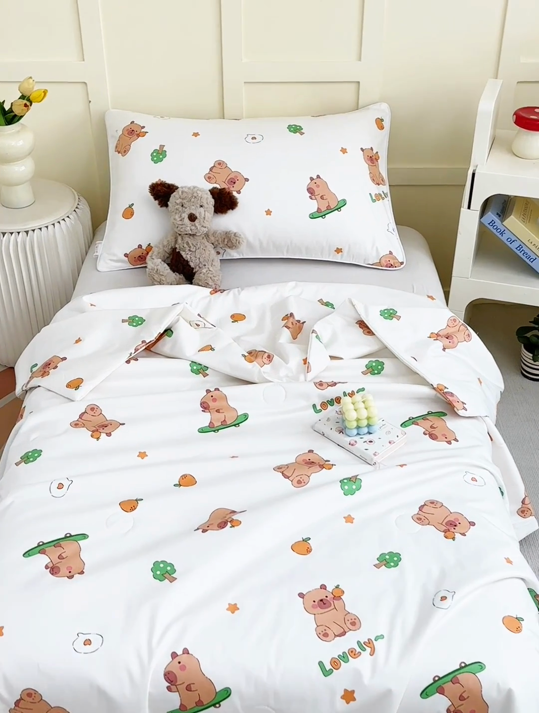 91家纺网 家纺一手货源 找家纺 ds生活馆 2025新款儿童学生纯棉精梳棉系列单夏被 滑板巴拉