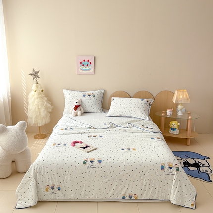 CINNY馨宜 2025新款A类小冰皮婴幼儿抑菌凉感卡通印花夏被 跳跳象