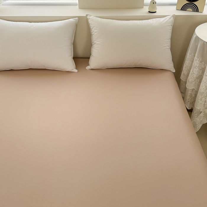 91家纺网 家纺一手货源 找家纺 艾迪尚家纺 2025新款A类纯色双拼长绒棉纯棉刺绣系列单品床单 床单单件（有单品 可定制） 灰杏谧境