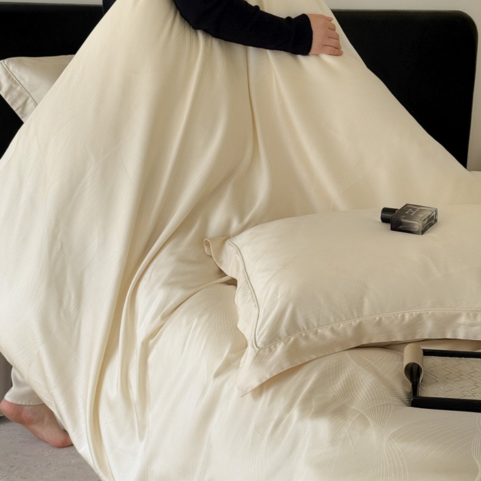 91家纺网 家纺一手货源 找家纺 莱豫家纺 2025新款天丝棉提花四件套 媞娜米