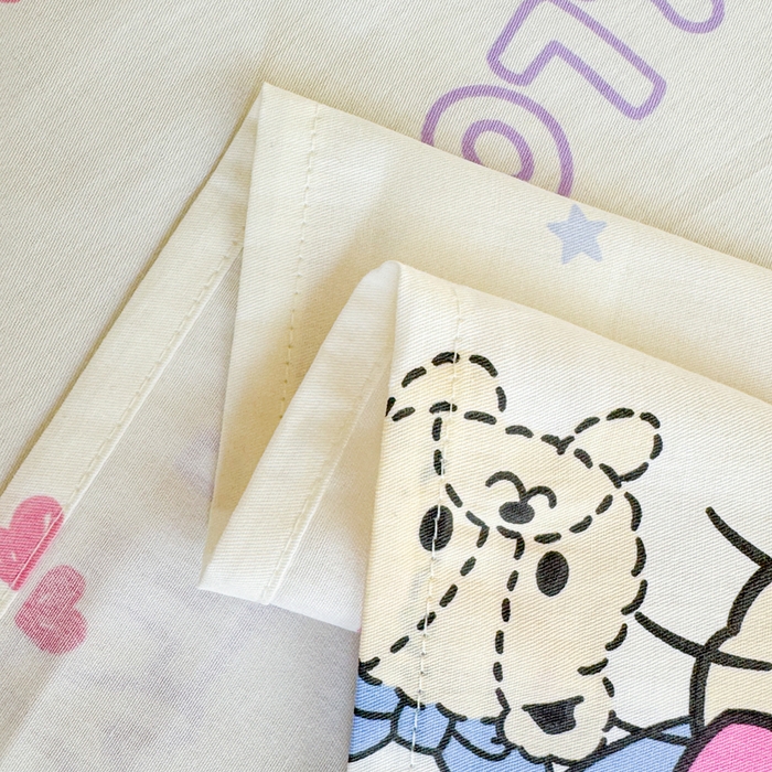 91家纺网 家纺一手货源 找家纺 呗旺鹿 2025新款正版三丽鸥全棉13372单品床单 凯蒂小熊