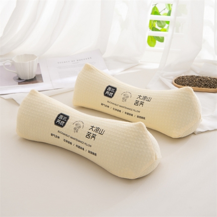 91家纺网 家纺一手货源 找家纺 （总）仁宇枕业 2025新款新品 针织棉大凉山苦荞菱形三角枕全荞麦颈椎枕头枕芯