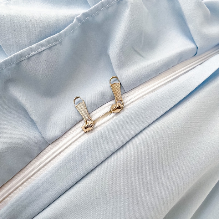 91家纺网 家纺一手货源 找家纺 恋之语 2025新款水洗棉刺绣花边四件套-蝶羽 蝶羽-蓝