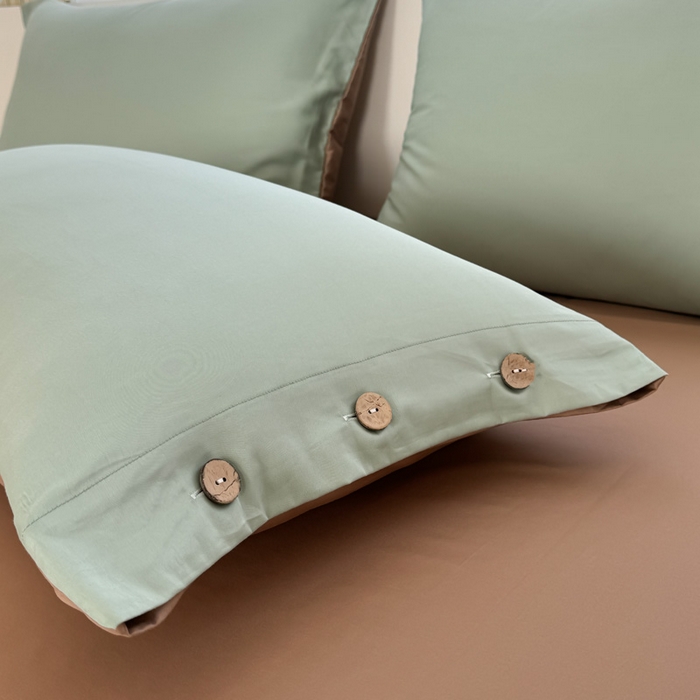 91家纺网 家纺一手货源 找家纺 艾迪尚家纺 2025新款A类纯色双拼长绒棉纯棉刺绣系列单品被套 被套单件（有单品 可定制） 绿沁杏语