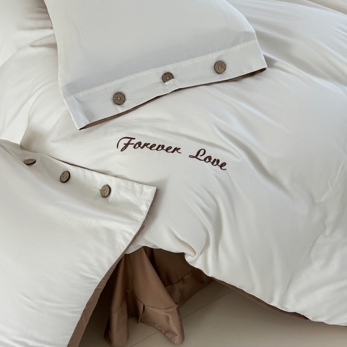 91家纺网 家纺一手货源 找家纺 艾迪尚家纺 2025新款A类纯色双拼长绒棉纯棉刺绣系列单品被套 被套单件（有单品 可定制） 奶驼逸居