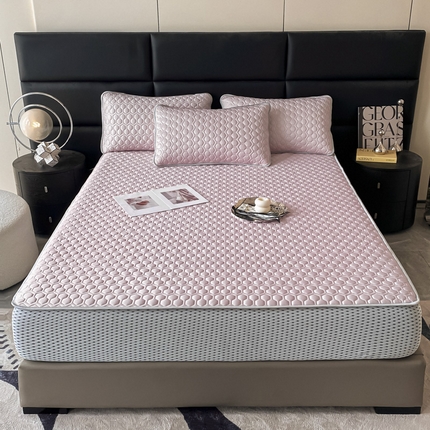 91家纺网 家纺一手货源 找家纺 （总）可恩欣 爆款加厚乳胶凉席床笠三件套可单卖可组合凉感丝夏被四件套