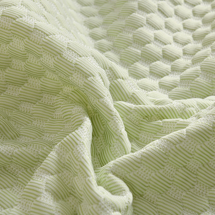 91家纺网 家纺一手货源 找家纺 艾兜坊 2025新款凉豆豆双人枕套 极简-浅绿