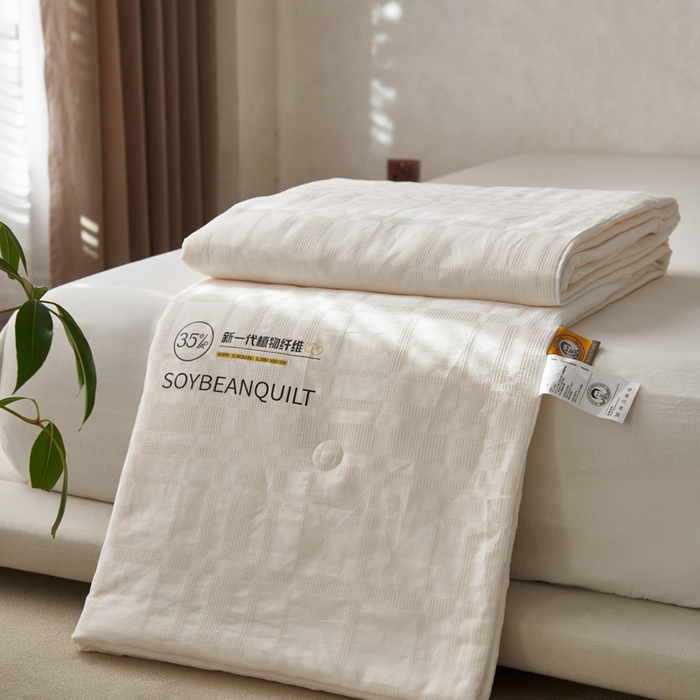 91家纺网 家纺一手货源 找家纺 （总）A+爱家  2025新款全棉水洗棉大豆夏凉 李官奇大豆纤维空调被芯原棉薄被子